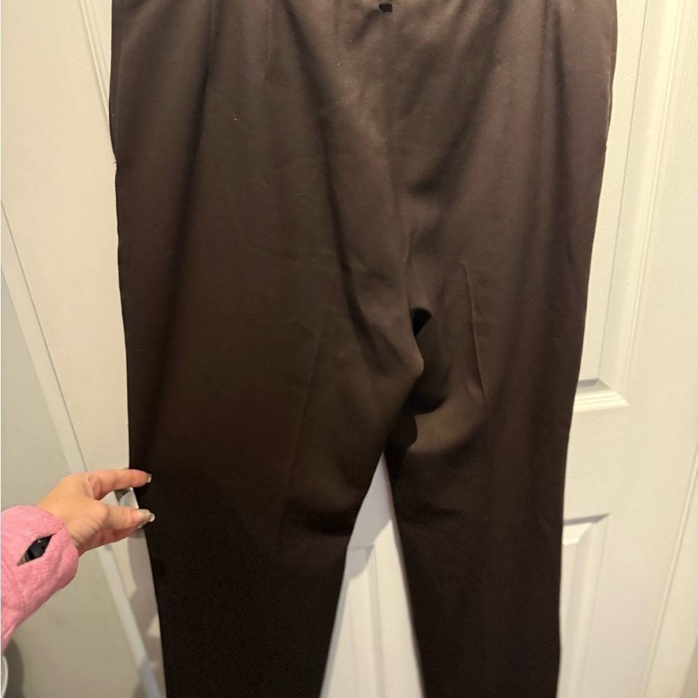 Pendleton Rich Chocolate Wool Brown Pants 12 - Picture 4 of 7